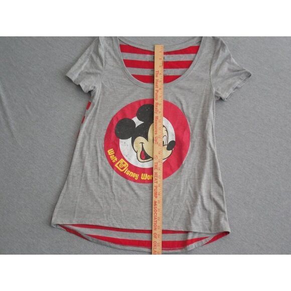 Disney Tshirt Women Sz M Disneyland Resort‎ Animation Short Sleeve Striped - Picture 4 of 6